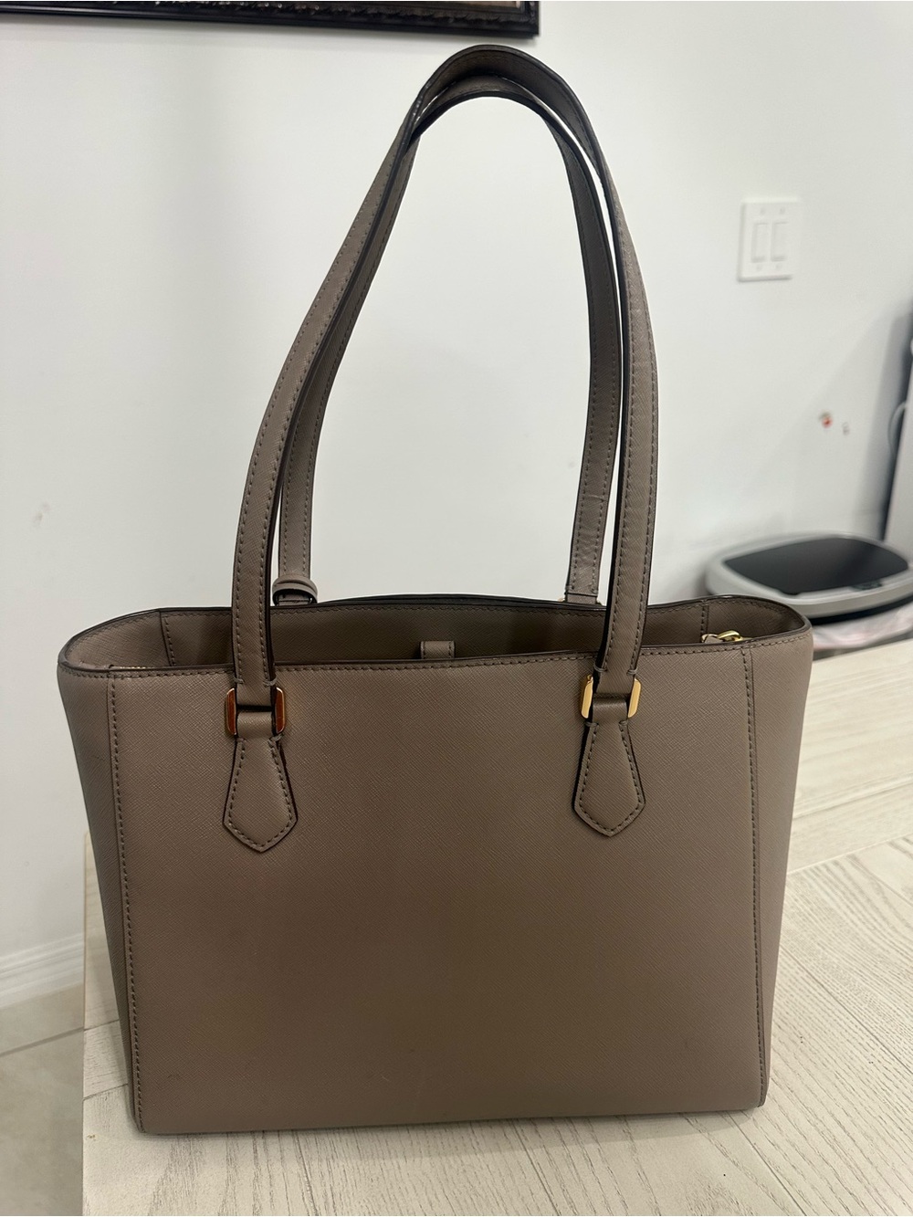 Tory Burch Olive Green Leather Tote - Picture 5 of 6